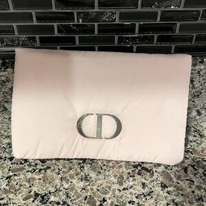 NIB Dior Beauty Pouch Soft Pink Puffy Clutch Limited Edition Makeup Travel Pouch